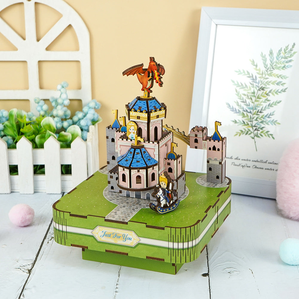 DIY 3D Wooden Puzzle Music Box | Fairytable Castle