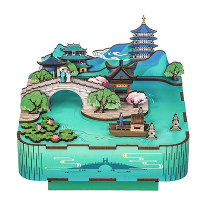 DIY 3D Wooden Puzzle Music Box | Meeting In Hangzhou - The Emporium