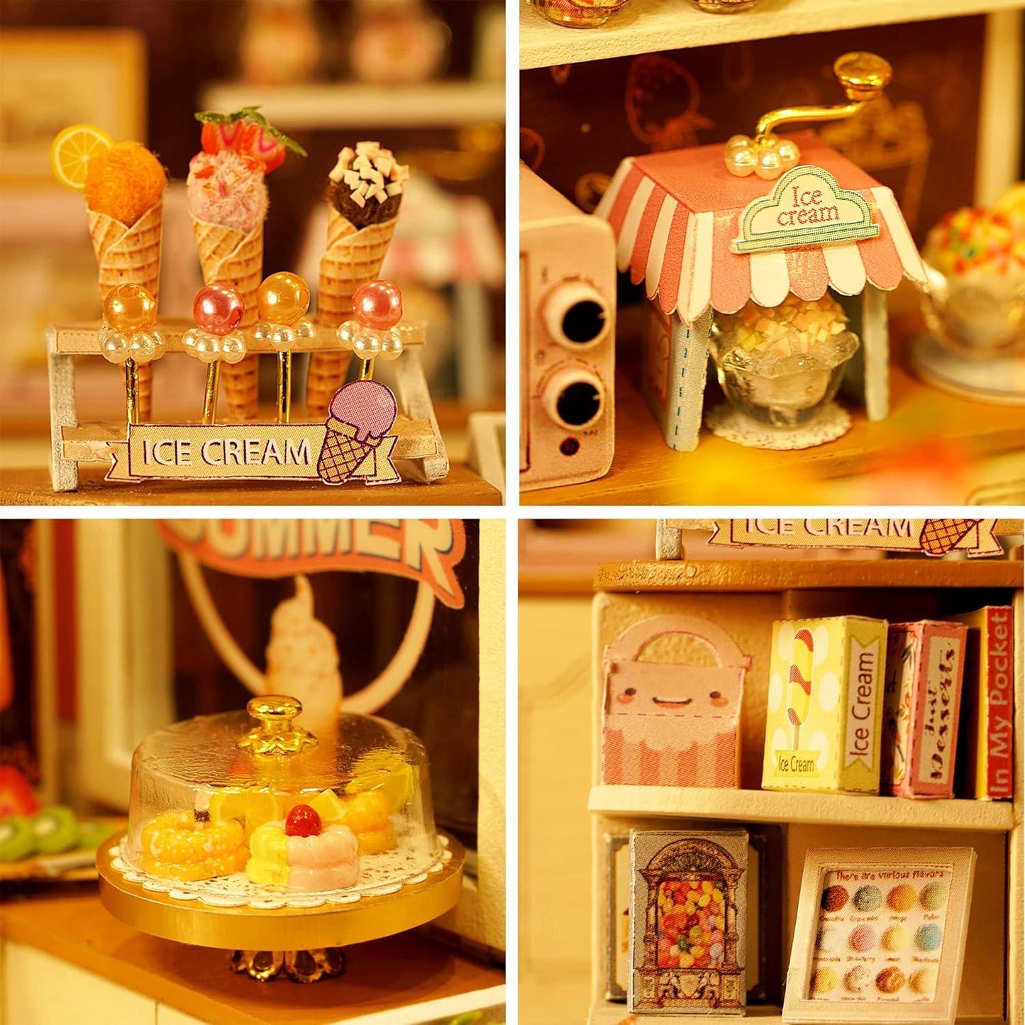 Happy Ice Cream Shop | DIY Miniature House Kit - The Emporium