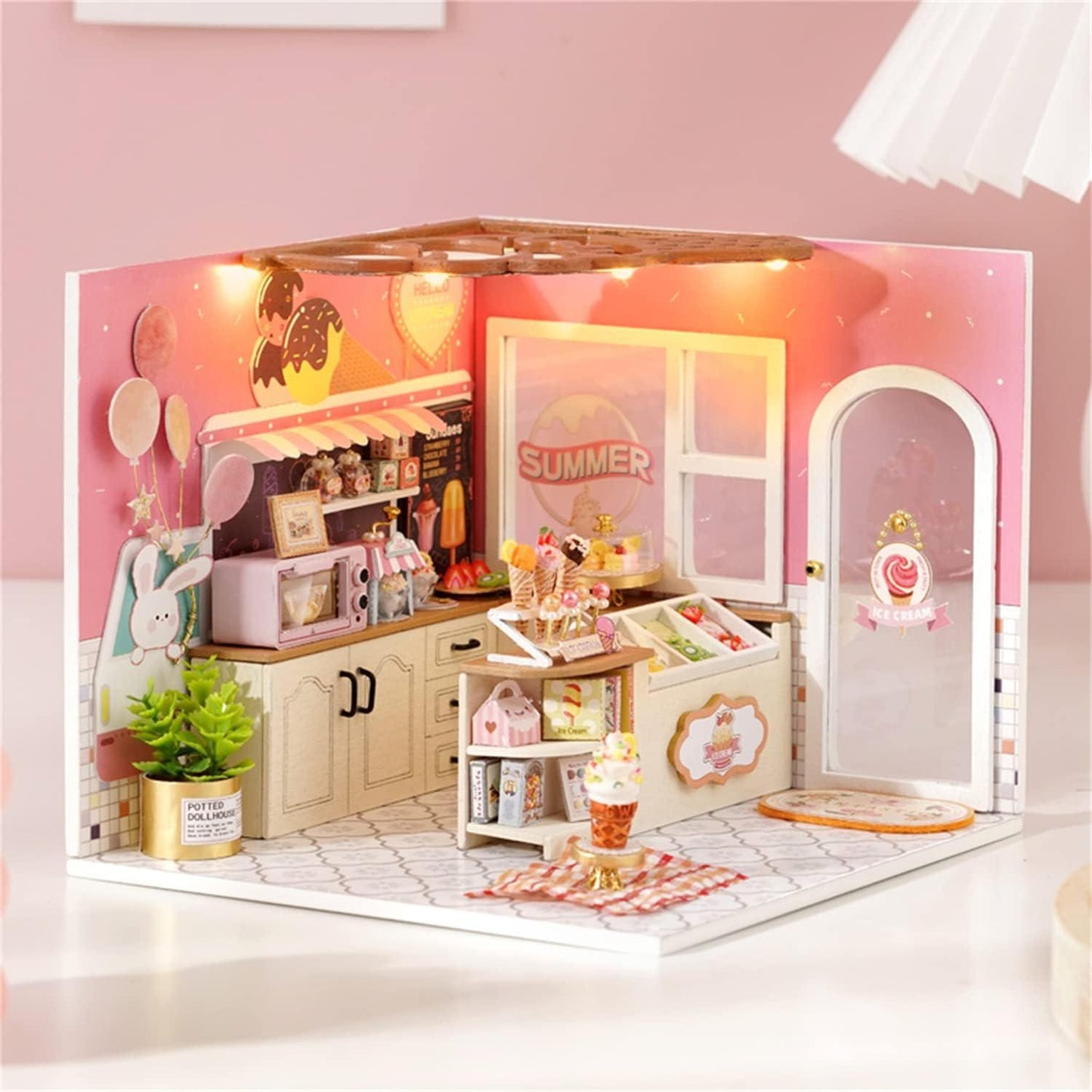 Happy Ice Cream Shop | DIY Miniature House Kit - The Emporium