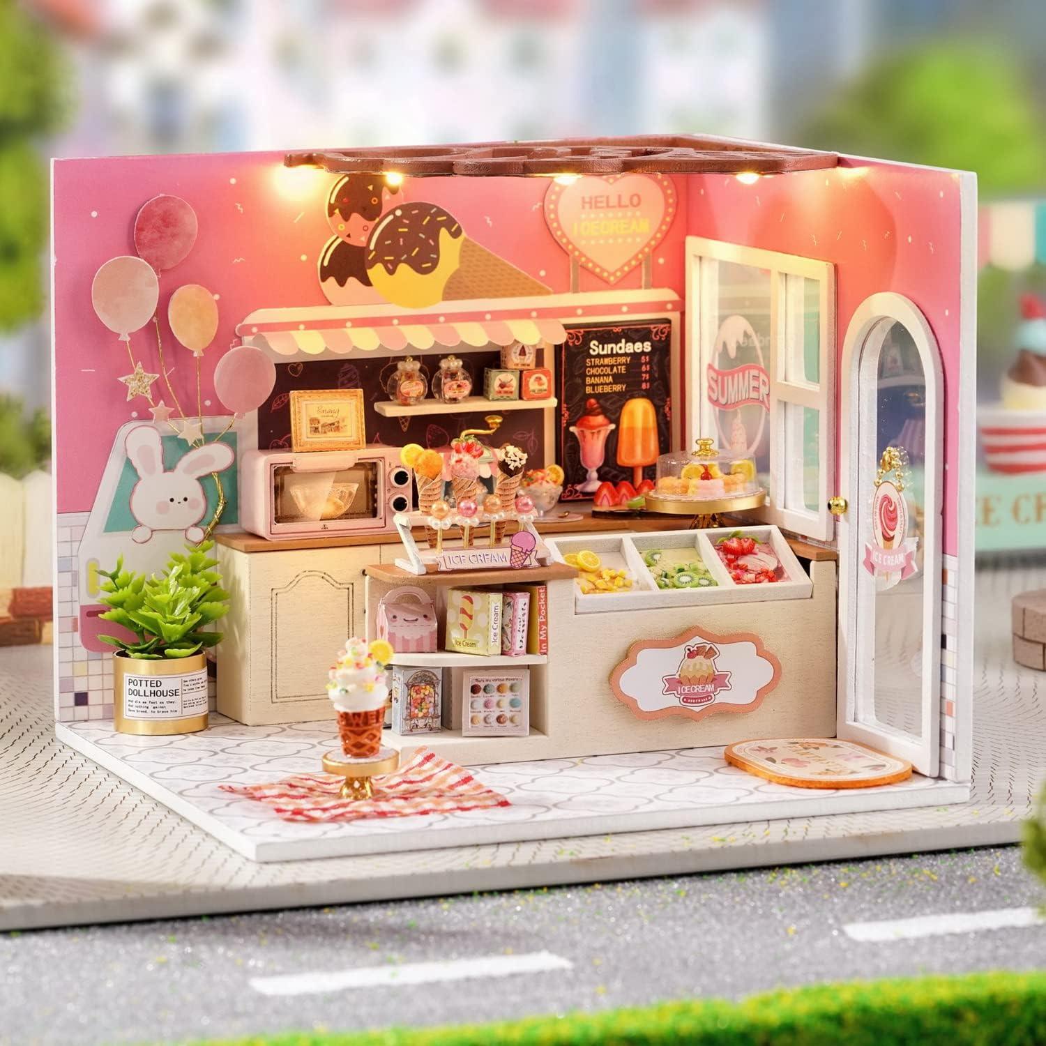 Happy Ice Cream Shop | DIY Miniature House Kit - The Emporium