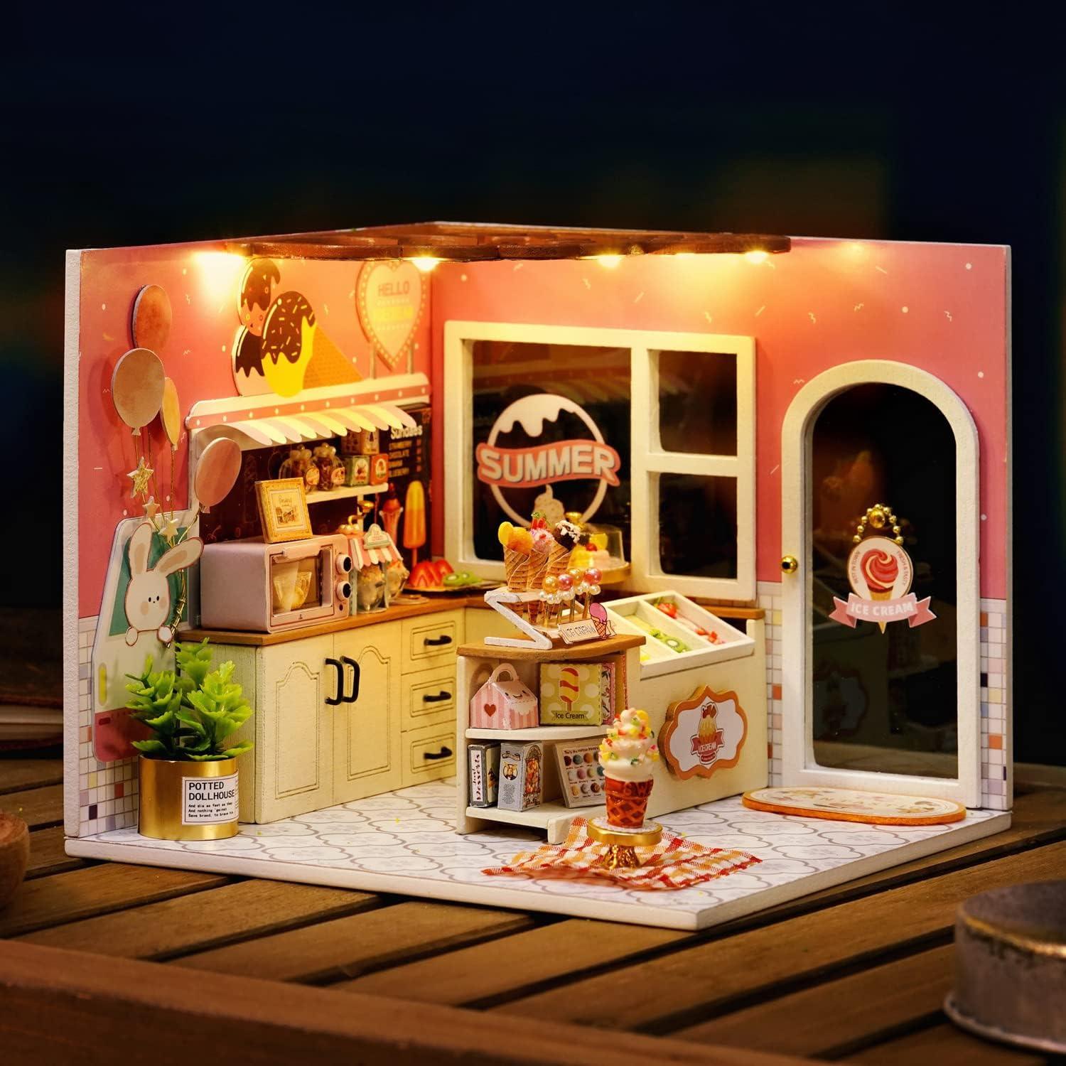 Happy Ice Cream Shop | DIY Miniature House Kit - The Emporium