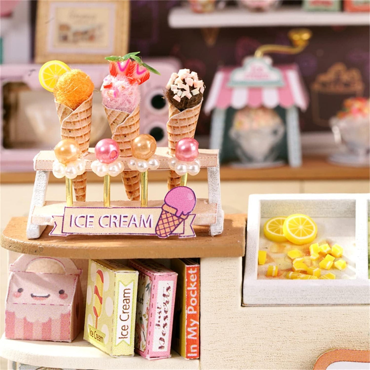 Happy Ice Cream Shop | DIY Miniature House Kit - The Emporium