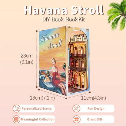 Havana Stroll | DIY Book Nook Shelf Insert Kit - The Emporium