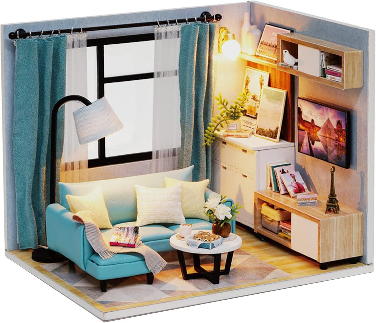 Living Room DIY Miniature House Kit - The Emporium