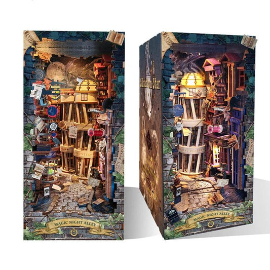 Magic Night Alley | DIY Book Nook Shelf Insert Kit - The Emporium