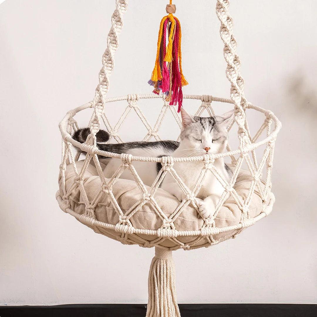 Mewoofun Hanging Macrame Cat Hammock Bed - The Emporium