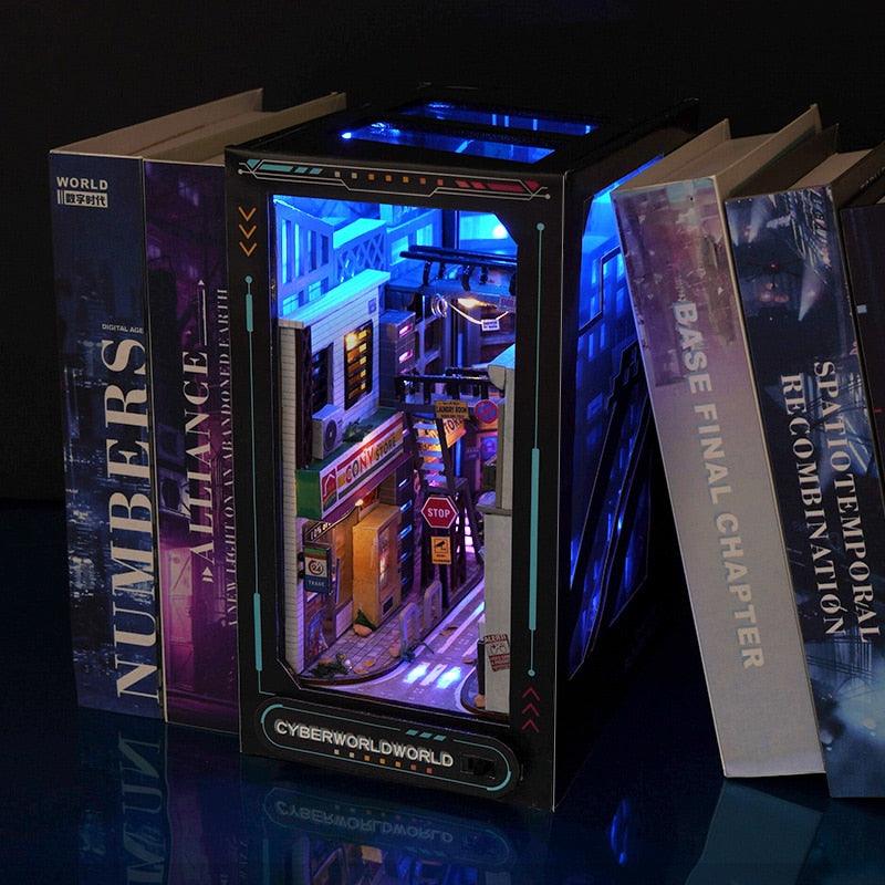 Near Future | Cyberpunk World DIY Book Nook Shelf Insert Kit - The Emporium