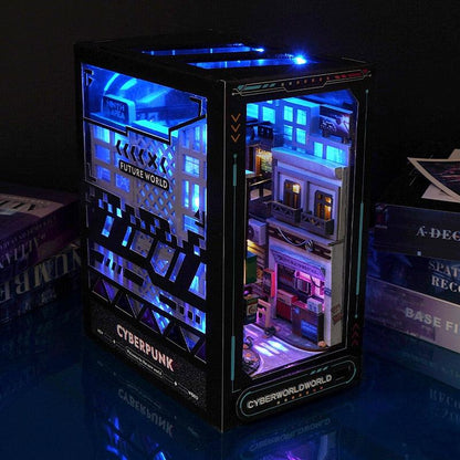 Near Future | Cyberpunk World DIY Book Nook Shelf Insert Kit - The Emporium