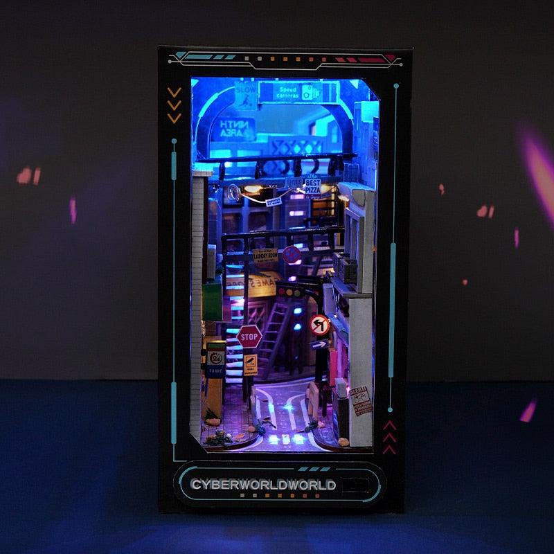 Near Future | Cyberpunk World DIY Book Nook Shelf Insert Kit - The Emporium