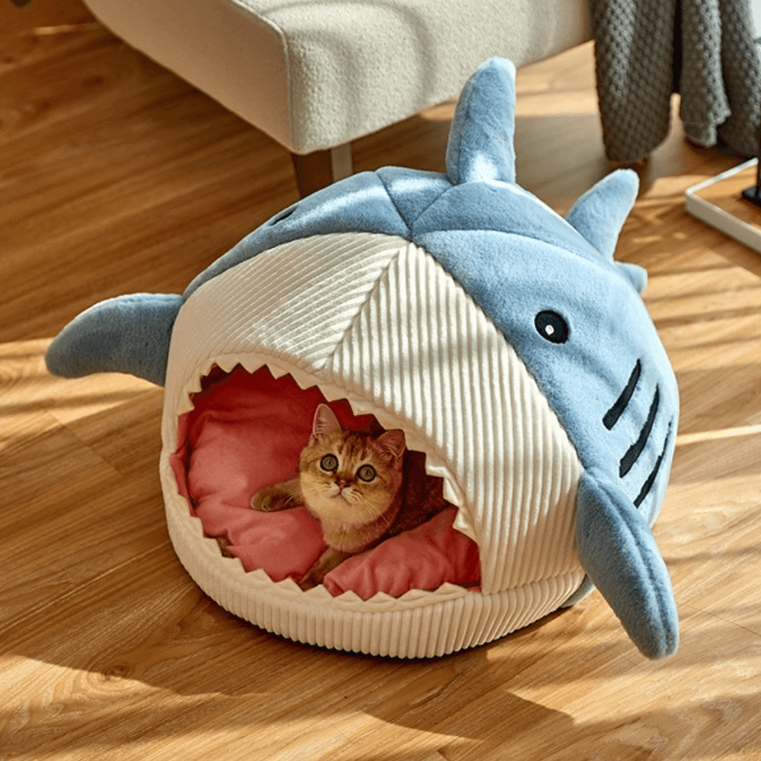 Pet Bed | Shark Shaped Pet Cave House - The Emporium