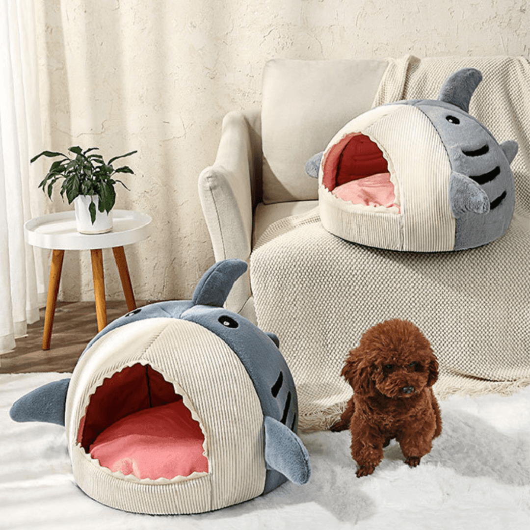 Pet Bed | Shark Shaped Pet Cave House - The Emporium