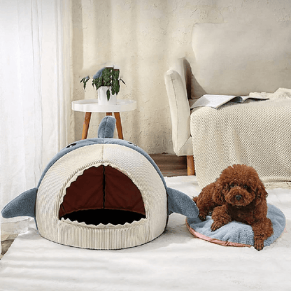 Pet Bed | Shark Shaped Pet Cave House - The Emporium