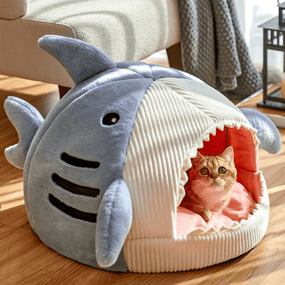 Pet Bed | Shark Shaped Pet Cave House - The Emporium