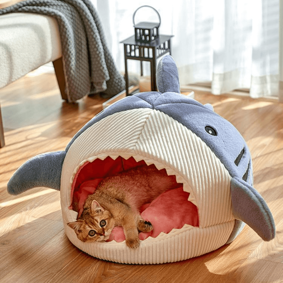 Pet Bed | Shark Shaped Pet Cave House - The Emporium