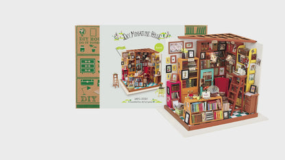 Rolife Sam's Study Library DIY Miniature House Kit DG102 [Only Ship To U.S.]