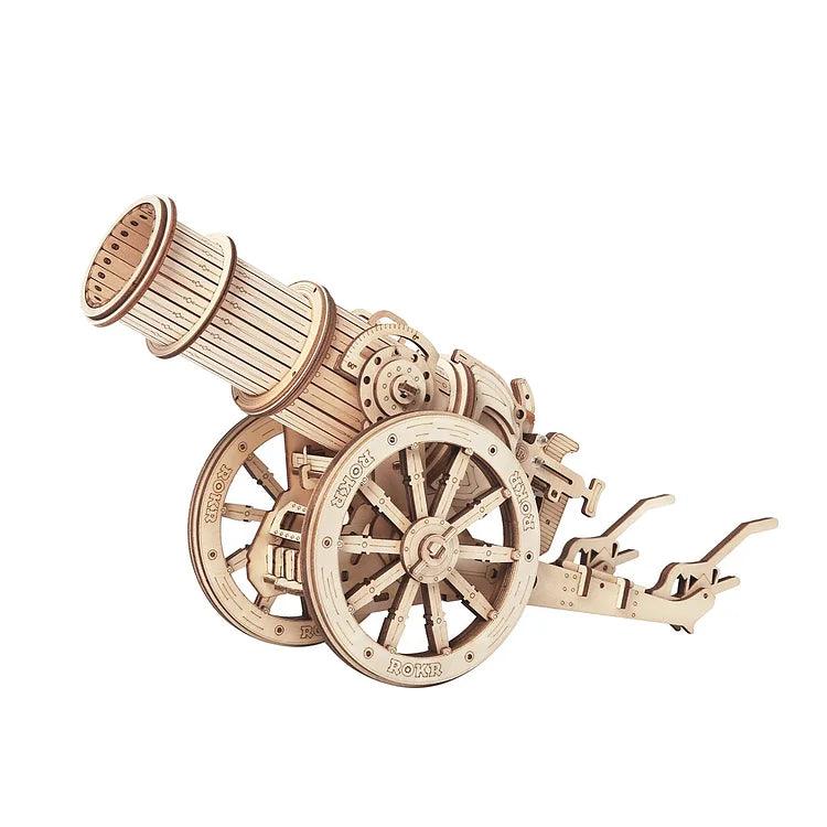 ROKR 3D Wooden Puzzle Wheeled Siege Artillery KW801 [Only Ship To U.S.] - The Emporium