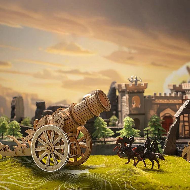 ROKR 3D Wooden Puzzle Wheeled Siege Artillery KW801 [Only Ship To U.S.] - The Emporium