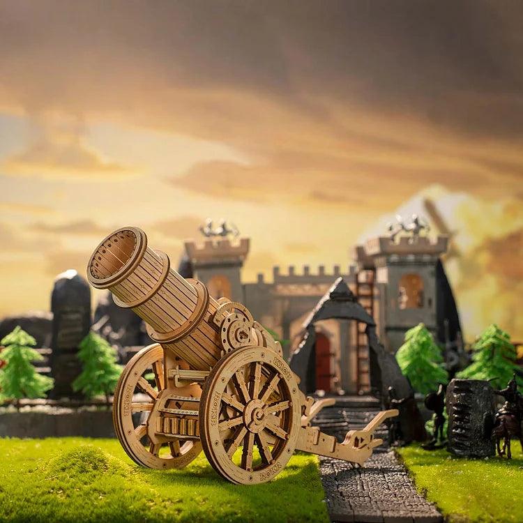 ROKR 3D Wooden Puzzle Wheeled Siege Artillery KW801 [Only Ship To U.S.] - The Emporium