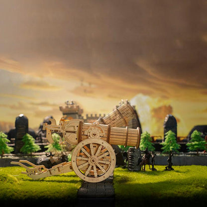 ROKR 3D Wooden Puzzle Wheeled Siege Artillery KW801 [Only Ship To U.S.] - The Emporium