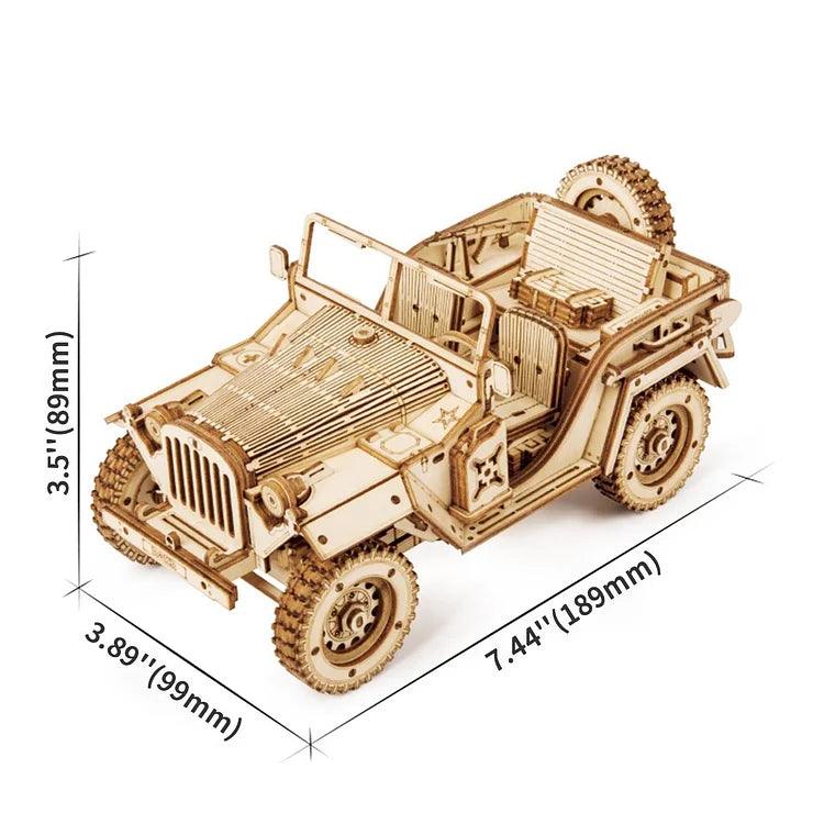 ROKR Army Jeep Scale Model 3D Wooden Puzzle MC701 [Only Ship To U.S.] - The Emporium