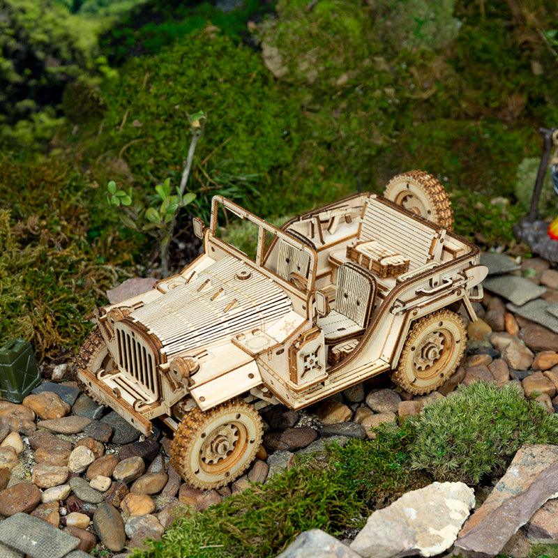 ROKR Army Jeep Scale Model 3D Wooden Puzzle MC701 [Only Ship To U.S.] - The Emporium