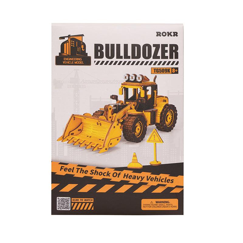 ROKR Bulldozer Engineering Vehicle 3D Wooden Puzzle TG509K [Only Ship To U.S.] - The Emporium