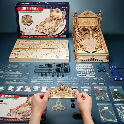 ROKR DIY Pinball Machine 3D Wooden Puzzle EG01 - The Emporium