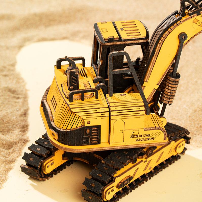 ROKR Excavator Engineering Vehicle 3D Wooden Puzzle TG508K [Only Ship To U.S.] - The Emporium