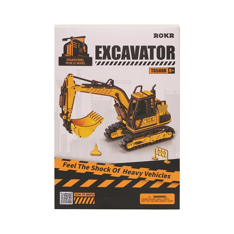 ROKR Excavator Engineering Vehicle 3D Wooden Puzzle TG508K [Only Ship To U.S.] - The Emporium