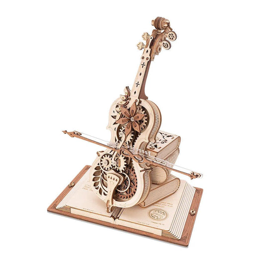 ROKR Magic Cello Mechanical Music Box 3D Wooden Puzzle AMK63 - The Emporium