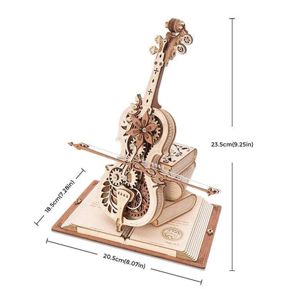 ROKR Magic Cello Mechanical Music Box 3D Wooden Puzzle AMK63 - The Emporium