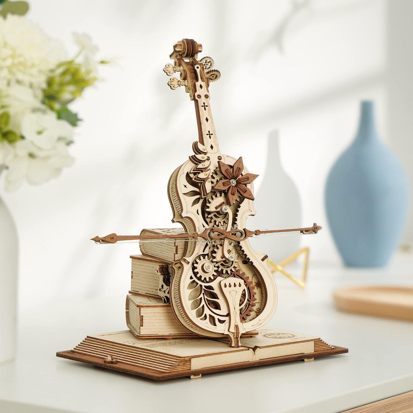 ROKR Magic Cello Mechanical Music Box 3D Wooden Puzzle AMK63 - The Emporium