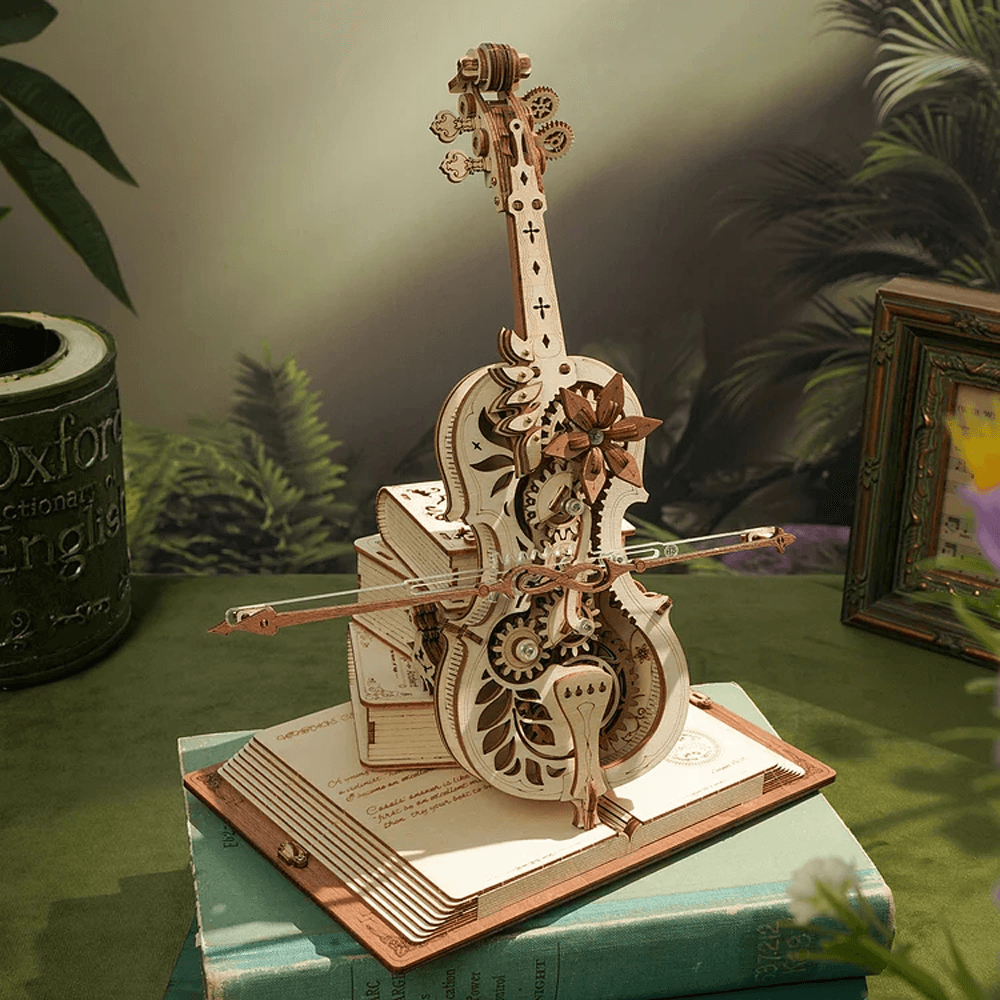 ROKR Magic Cello Mechanical Music Box 3D Wooden Puzzle AMK63 - The Emporium