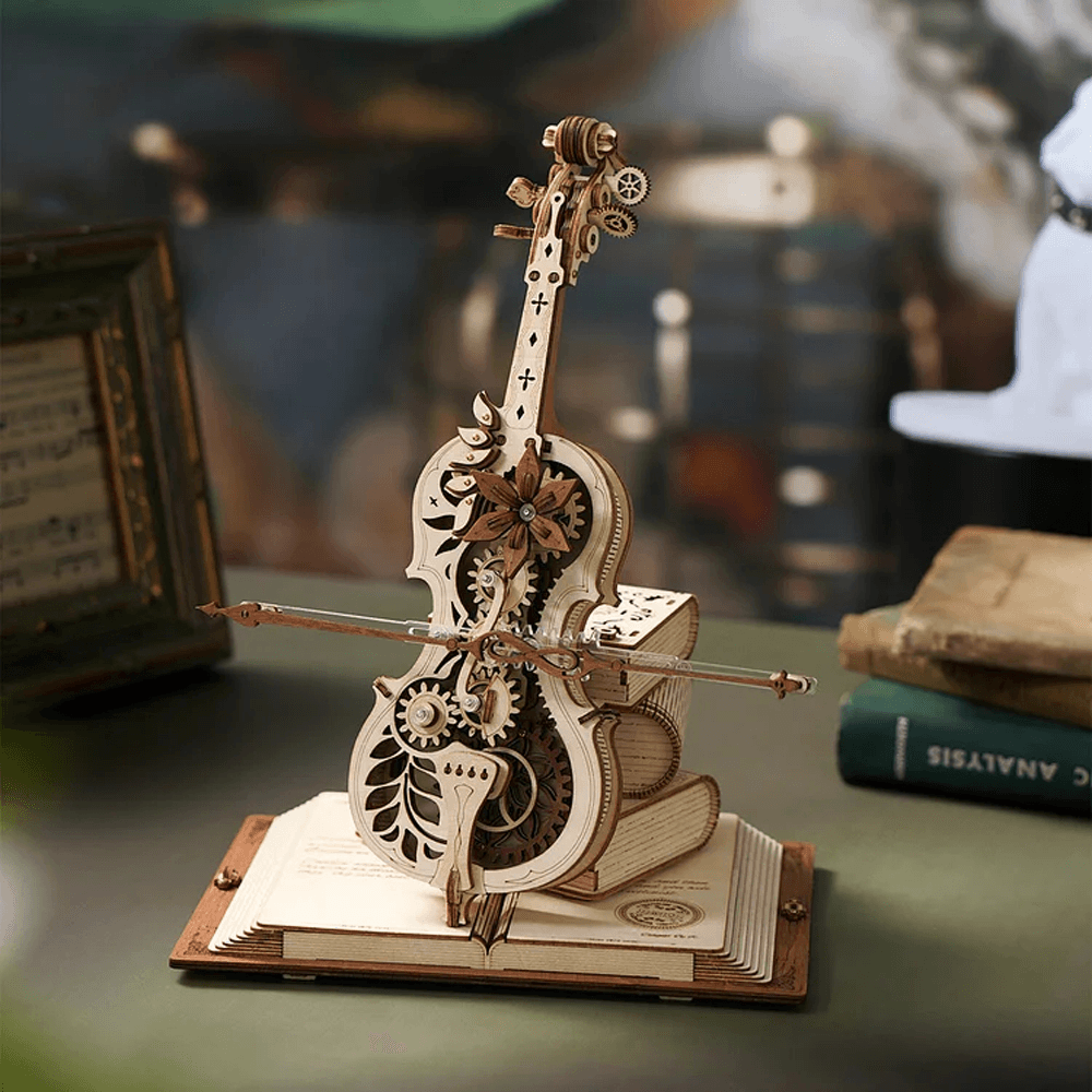 ROKR Magic Cello Mechanical Music Box 3D Wooden Puzzle AMK63 - The Emporium