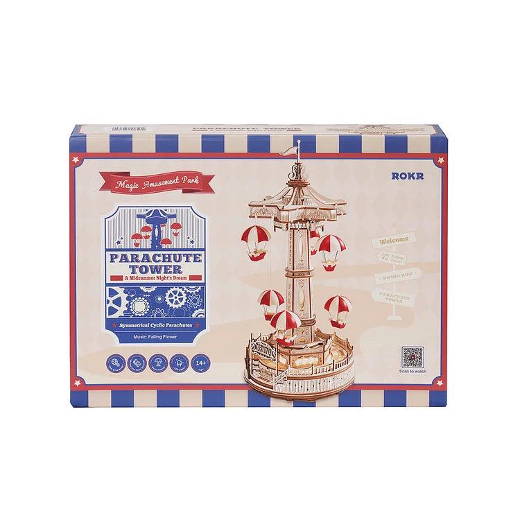 ROKR Parachute Tower DIY Music Box 3D Wooden Puzzle EA01 [Only Ship To U.S.] - The Emporium