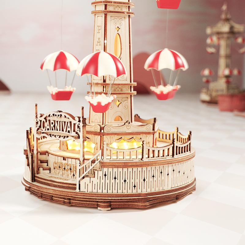 ROKR Parachute Tower DIY Music Box 3D Wooden Puzzle EA01 [Only Ship To U.S.] - The Emporium