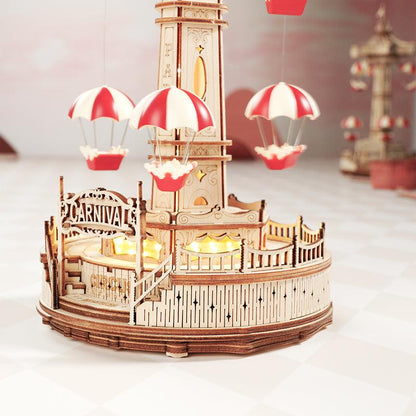 ROKR Parachute Tower DIY Music Box 3D Wooden Puzzle EA01 [Only Ship To U.S.] - The Emporium