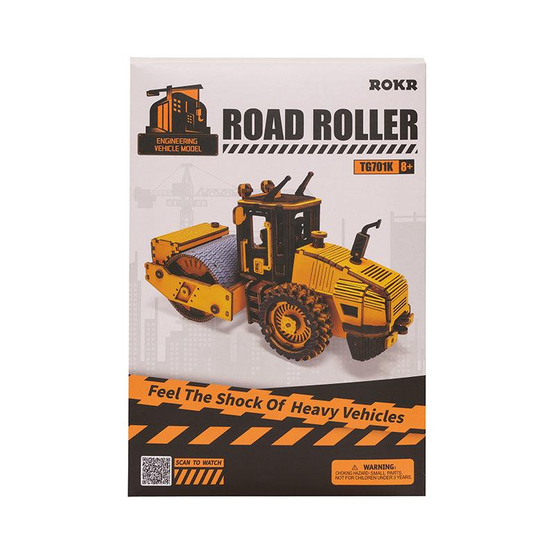 ROKR Road Roller Engineering Vehicle 3D Wooden Puzzle TG701K [Only Ship To U.S.] - The Emporium