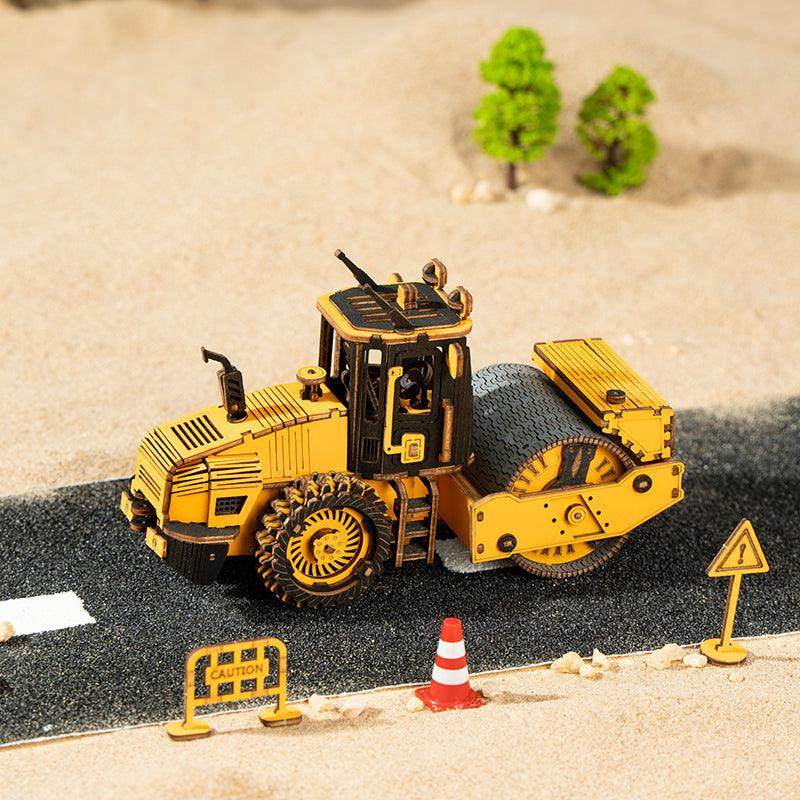 ROKR Road Roller Engineering Vehicle 3D Wooden Puzzle TG701K [Only Ship To U.S.] - The Emporium