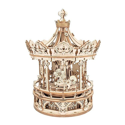 ROKR Romantic Carousel Mechanical Music Box 3D Wooden Puzzle AMK62 [Only Ship To U.S.] - The Emporium