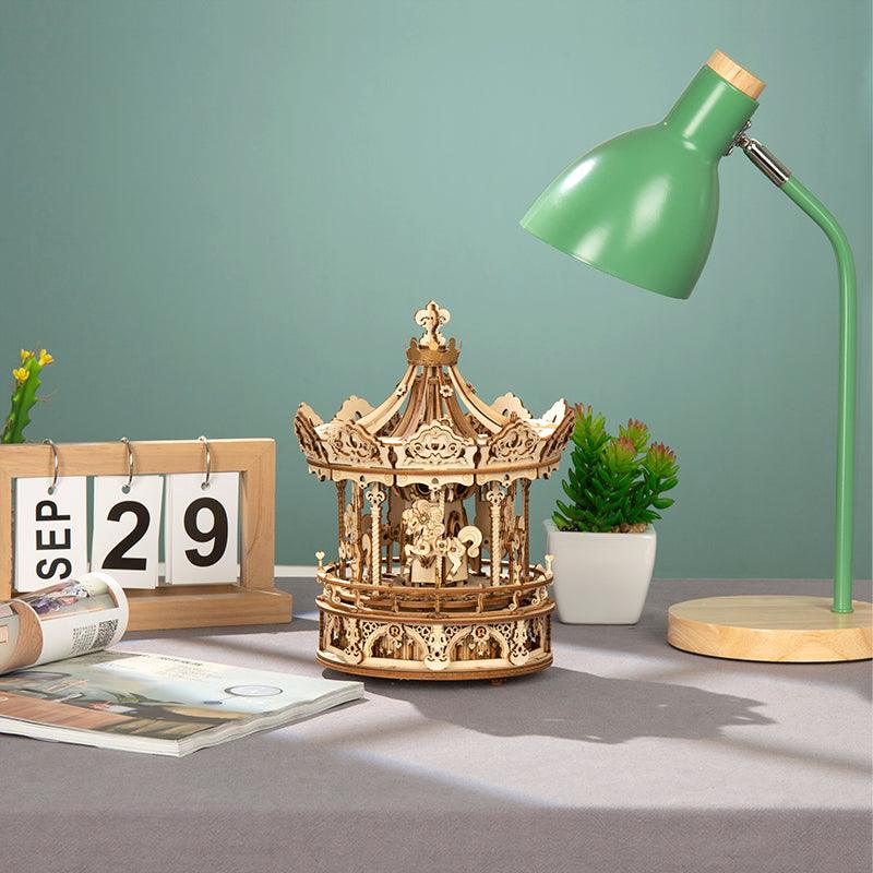 ROKR Romantic Carousel Mechanical Music Box 3D Wooden Puzzle AMK62 [Only Ship To U.S.] - The Emporium