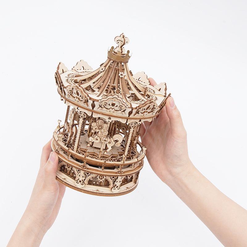 ROKR Romantic Carousel Mechanical Music Box 3D Wooden Puzzle AMK62 [Only Ship To U.S.] - The Emporium