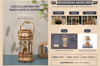 ROKR Victorian Lantern Mechanical Music Box AMK61 - The Emporium