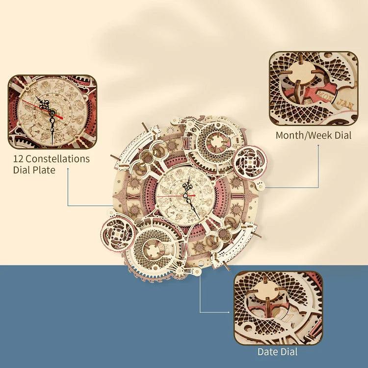 ROKR Zodiac Wall Clock Mechanical Time Art Engine LC601 [Only Ship To U.S.] - The Emporium