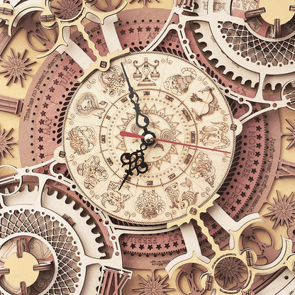 ROKR Zodiac Wall Clock Mechanical Time Art Engine LC601 [Only Ship To U.S.] - The Emporium