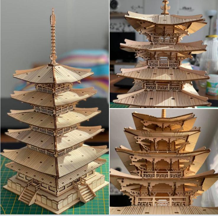 Rolife DIY Five-Storied Pagoda 3D Wooden Puzzle TGN02 - The Emporium