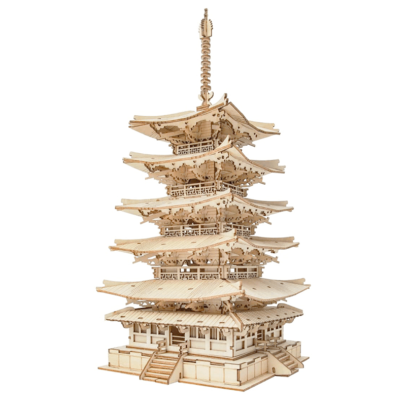 Rolife DIY Five-Storied Pagoda 3D Wooden Puzzle TGN02 - The Emporium