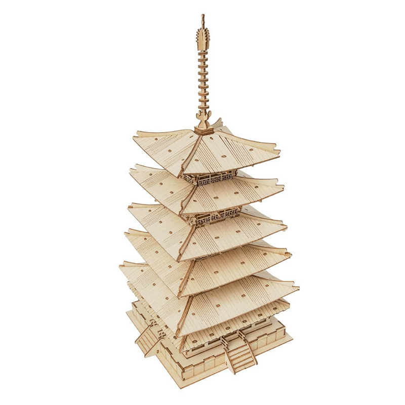 Rolife DIY Five-Storied Pagoda 3D Wooden Puzzle TGN02 - The Emporium