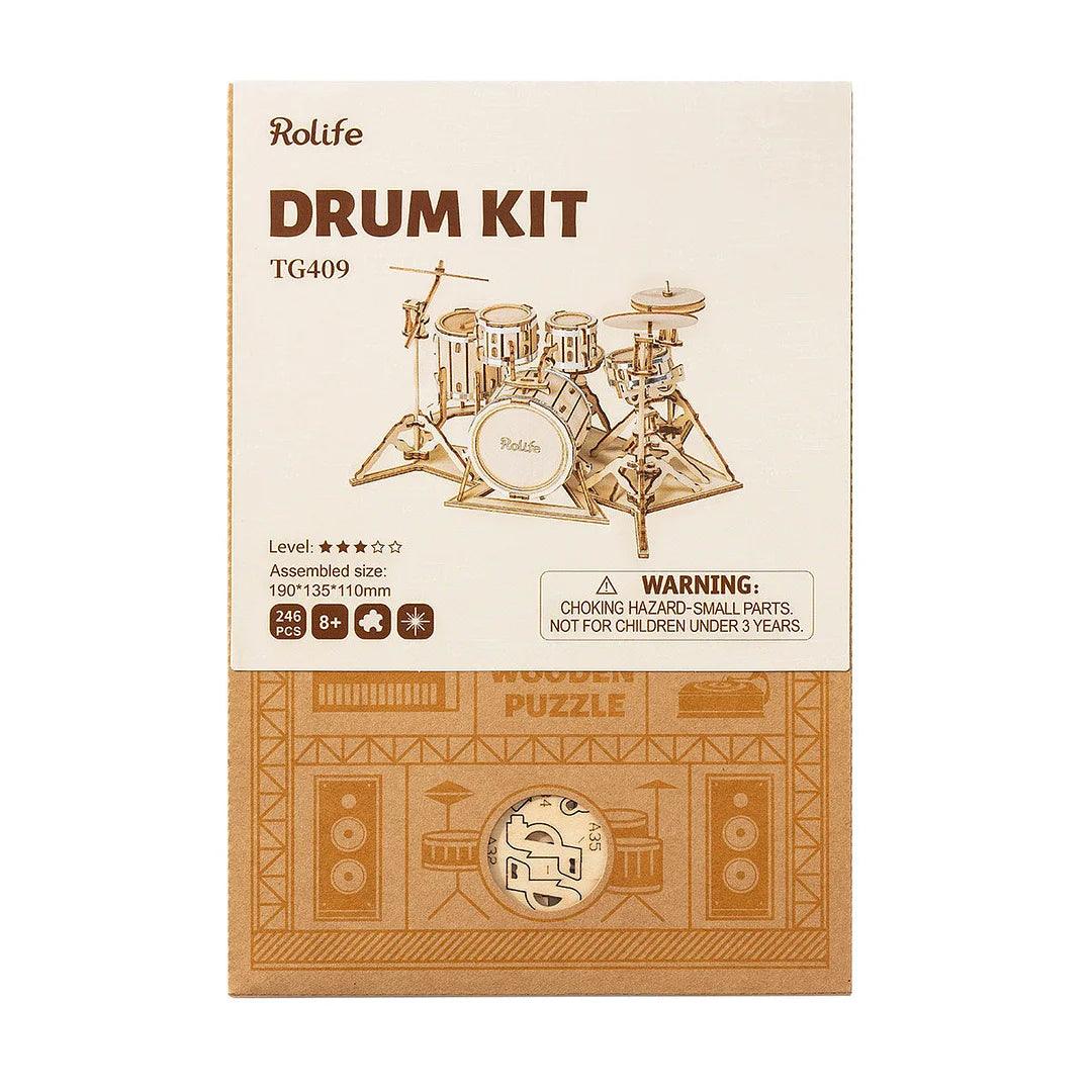 Rolife Drum Kit 3D Wooden Puzzle TG409 - The Emporium